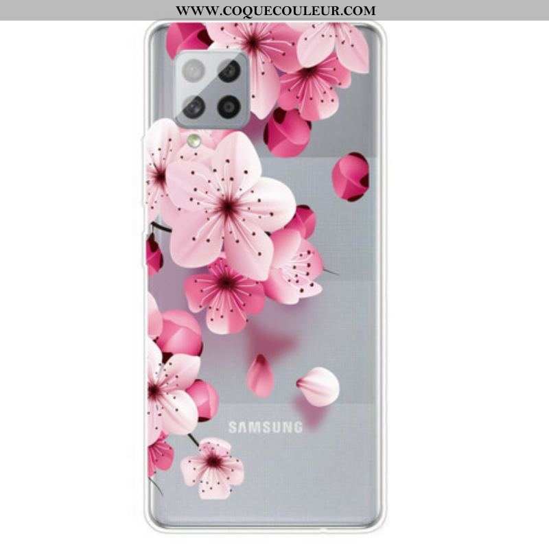 Coque Samsung Galaxy A42 5G Petites Fleurs Roses