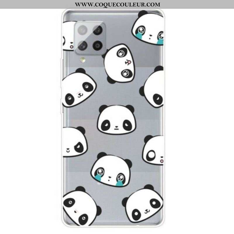 Coque Samsung Galaxy A42 5G Transparente Pandas Sentimentaux