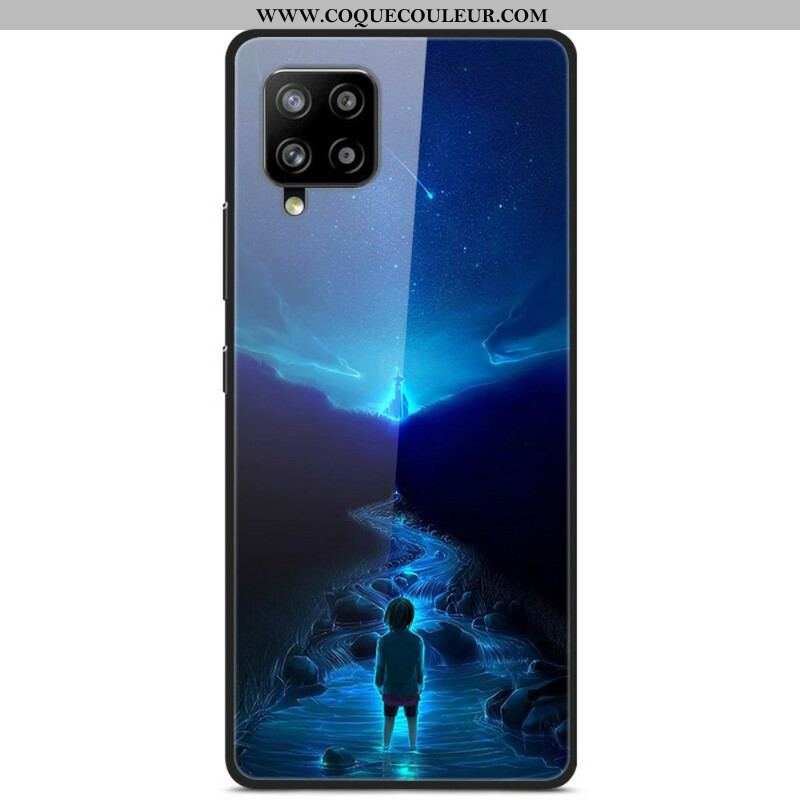 Coque Samsung Galaxy A42 5G Verre et Silicone Rêves de Planètes