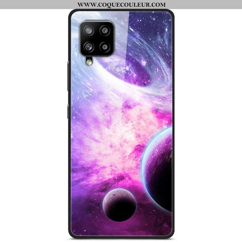 Coque Samsung Galaxy A42 5G Verre et Silicone Planètes en feu