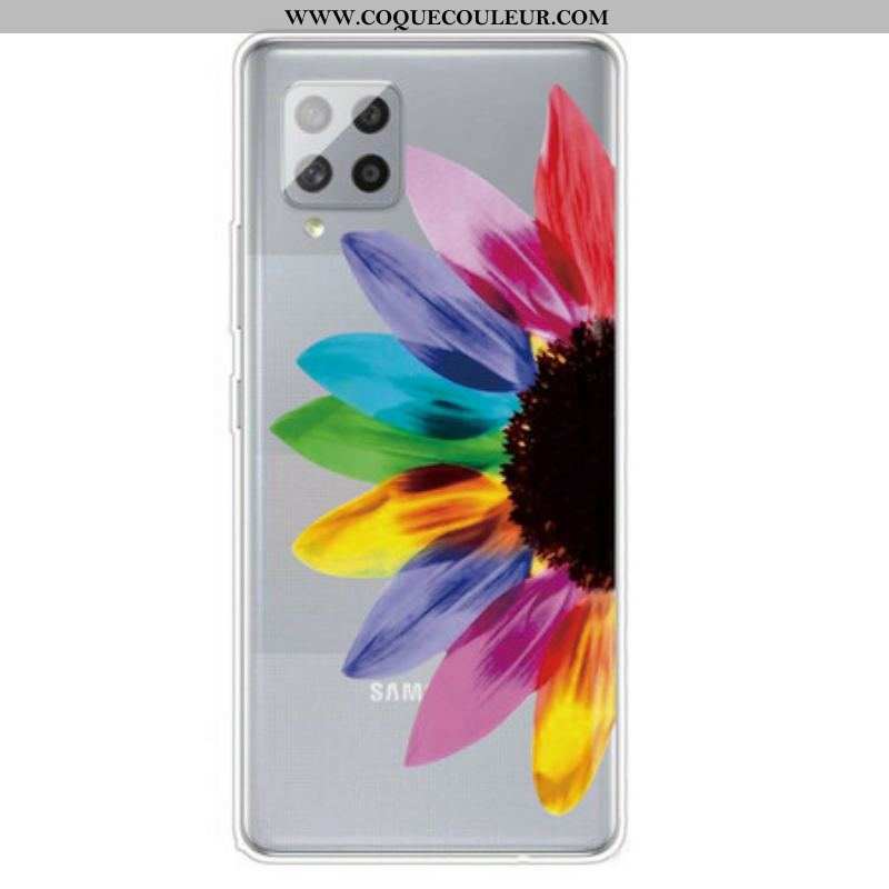 Coque Samsung Galaxy A42 5G Fleur Colorée