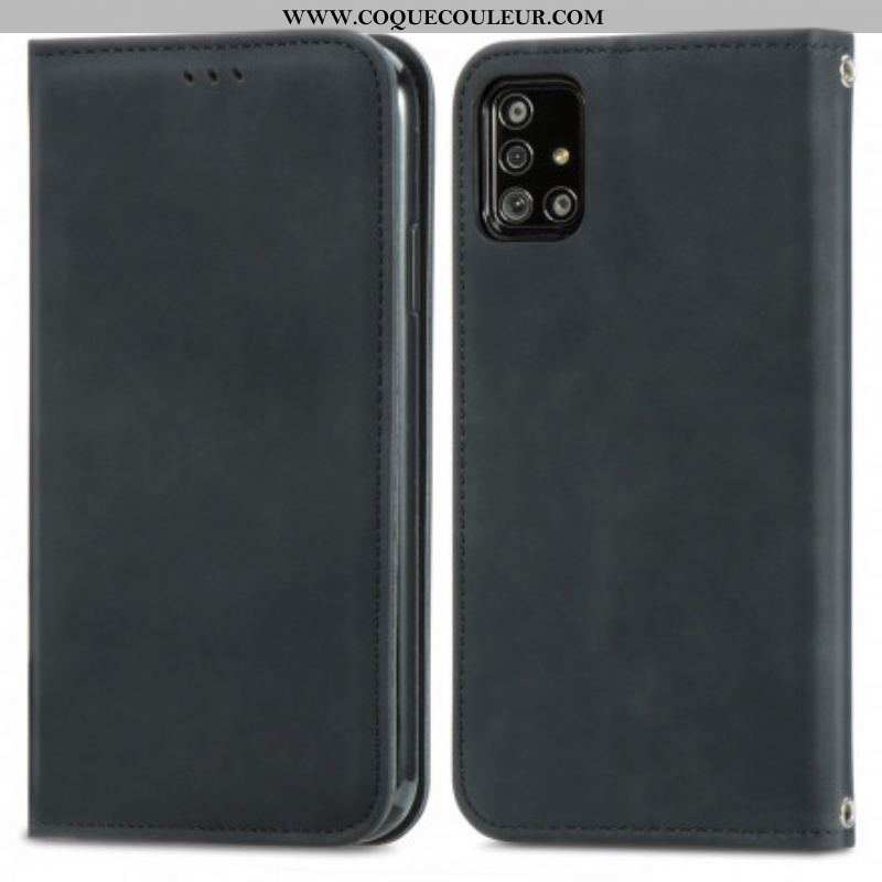 Flip Cover Samsung Galaxy A51 5G Simili Cuir Vintage