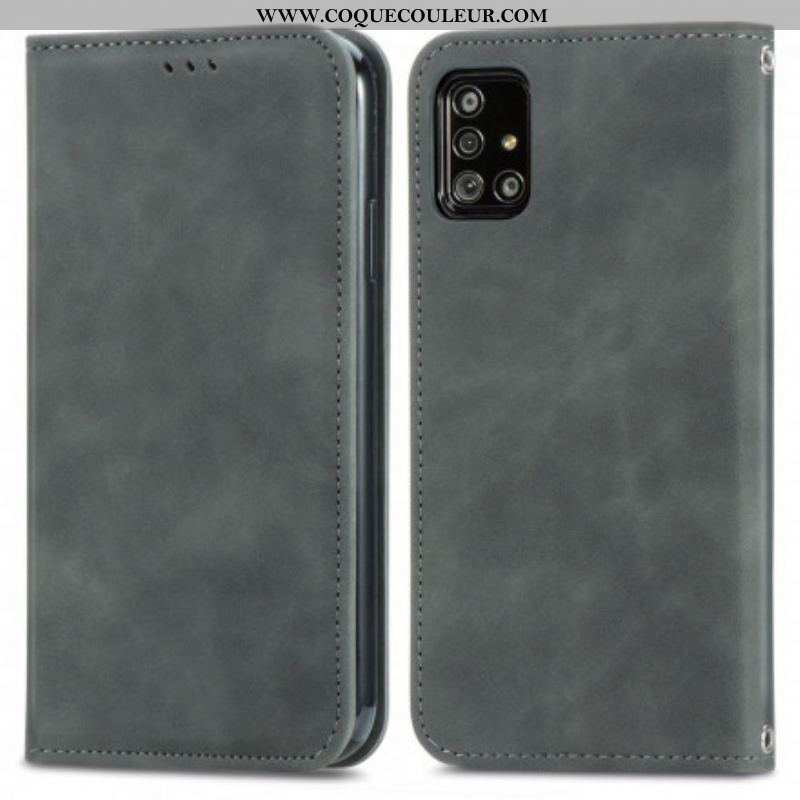 Flip Cover Samsung Galaxy A51 5G Simili Cuir Vintage