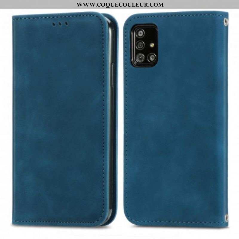 Flip Cover Samsung Galaxy A51 5G Simili Cuir Vintage