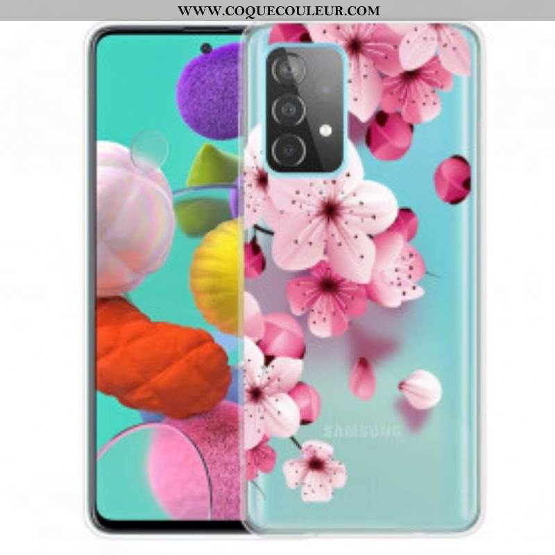 Coque Samsung Galaxy A52 4G / A52 5G / A52s 5G Petites Fleurs Roses