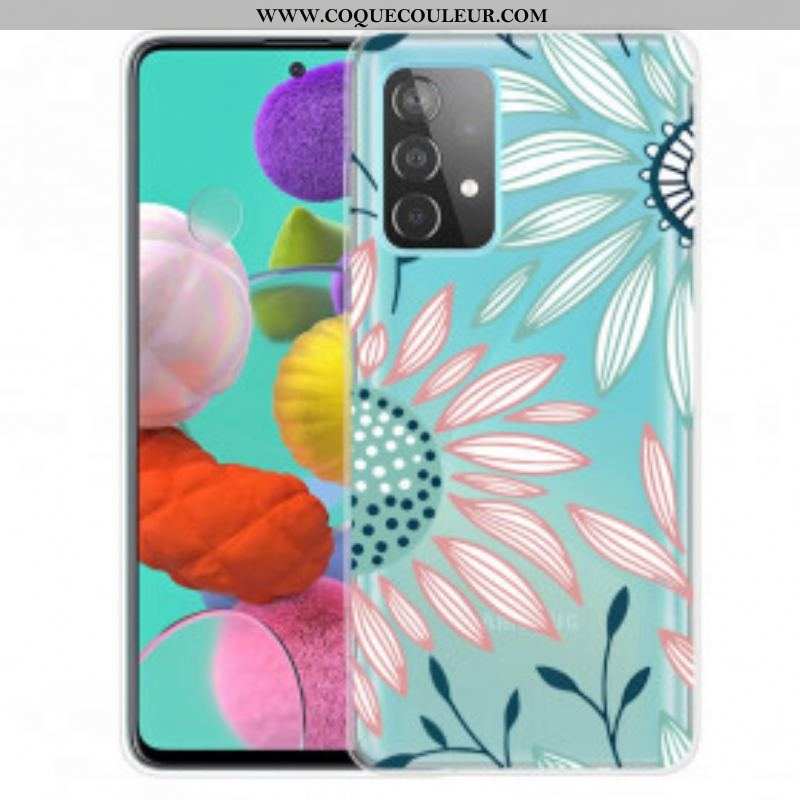 Coque Samsung Galaxy A52 4G / A52 5G / A52s 5G Transparente Une Fleur