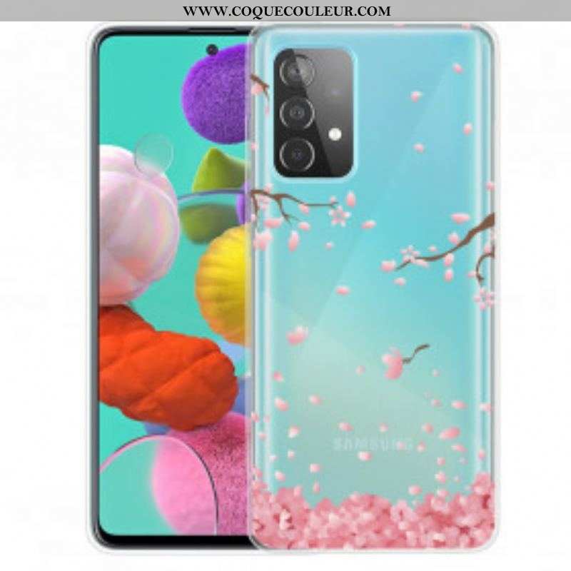 Coque Samsung Galaxy A52 4G / A52 5G / A52s 5G Branches à Fleurs