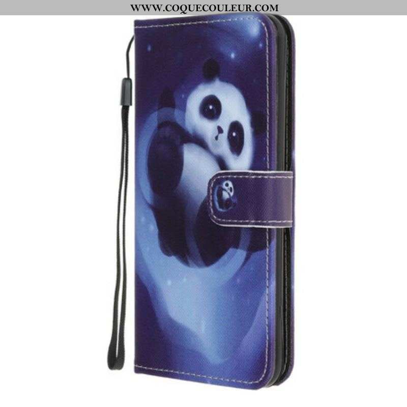 Housse Samsung Galaxy A52 4G / A52 5G / A52s 5G Panda Space à Lanière