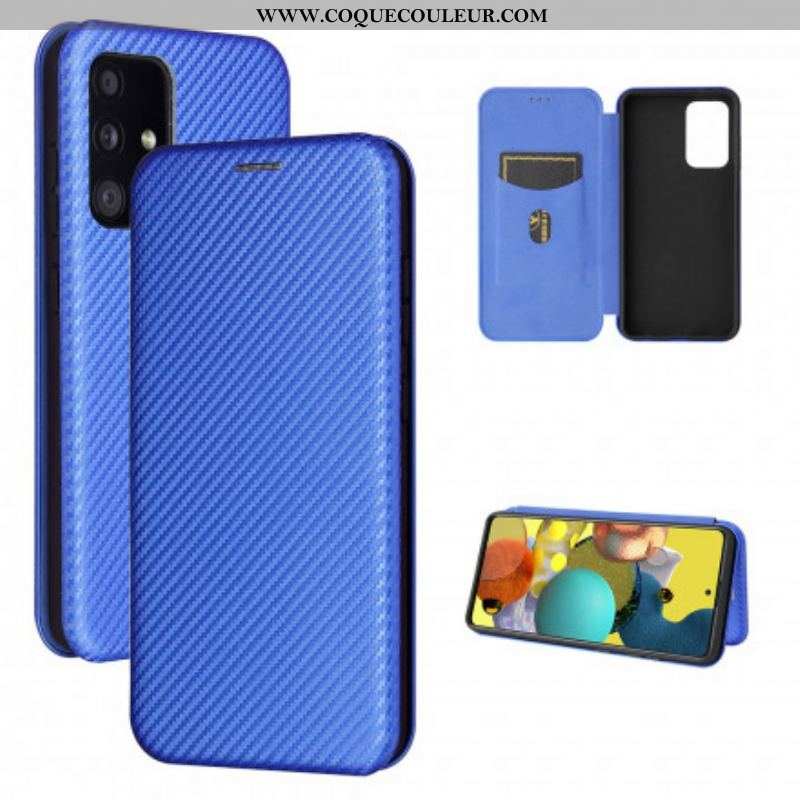 Flip Cover Samsung Galaxy A52 4G / A52 5G / A52s 5G Fibre Carbone