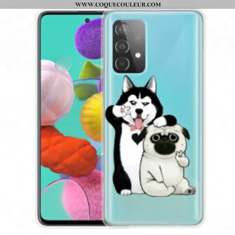 Coque Samsung Galaxy A52 4G / A52 5G / A52s 5G Drôles de Chiens