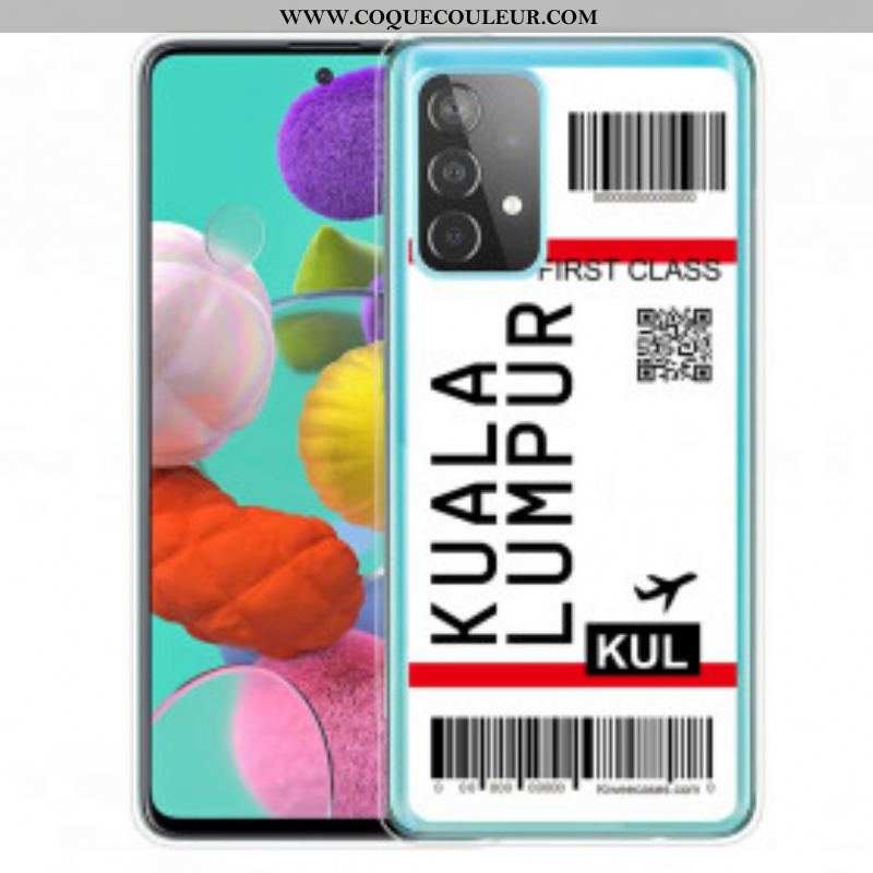 Coque Samsung Galaxy A52 4G / A52 5G / A52s 5G Boarding Pass to Kuala Lumpur