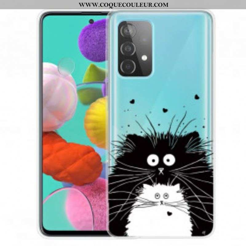 Coque Samsung Galaxy A52 4G / A52 5G / A52s 5G Regarde les Chats