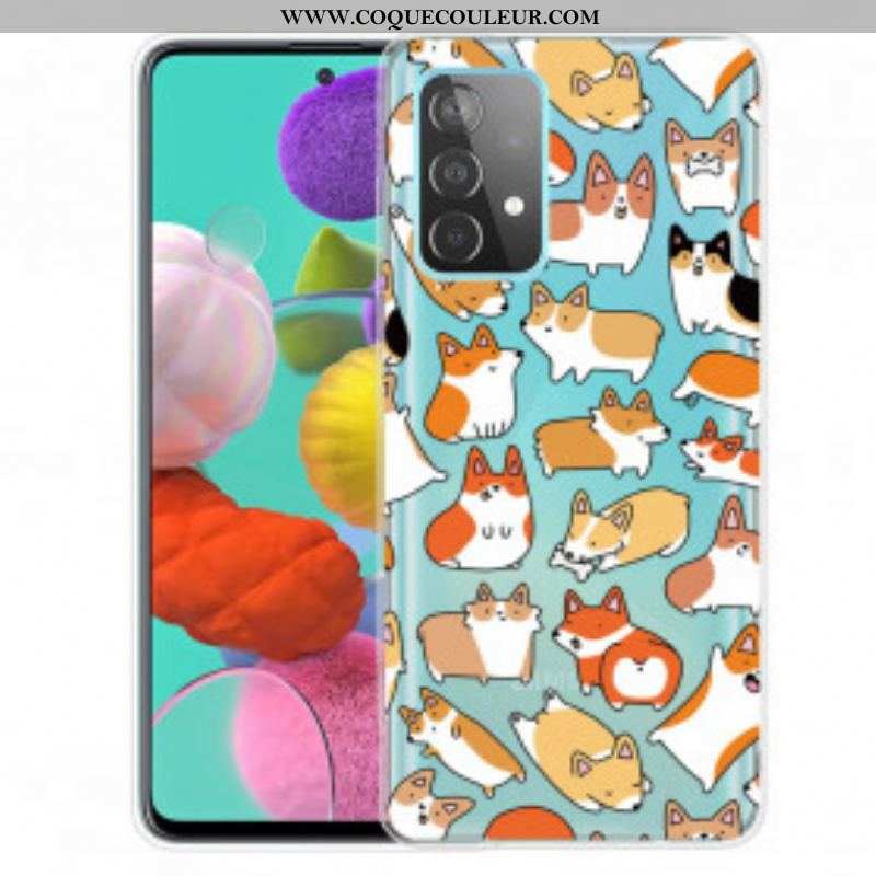 Coque Samsung Galaxy A52 4G / A52 5G / A52s 5G Transparente Multiples Chiens