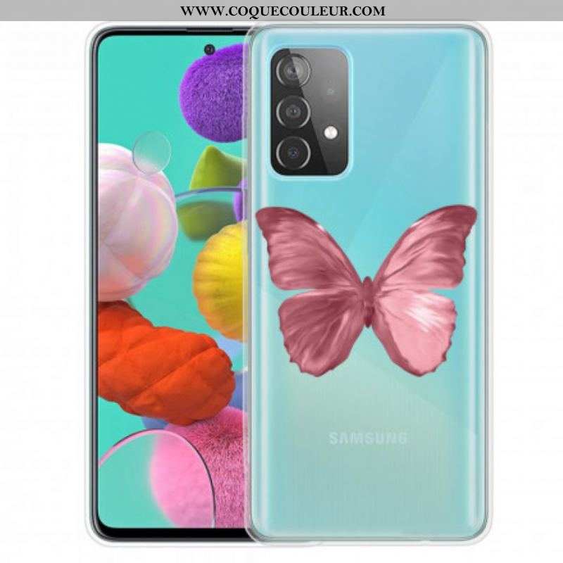 Coque Samsung Galaxy A52 4G / A52 5G / A52s 5G Papillons Sauvages