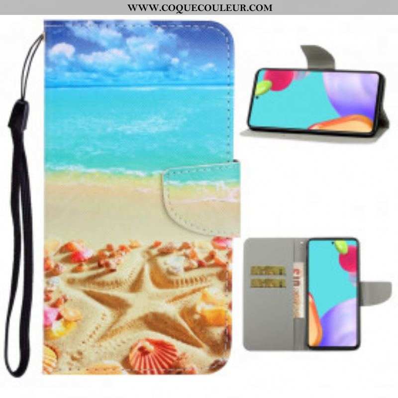 Housse Samsung Galaxy A52 4G / A52 5G / A52s 5G Plage à Lanière