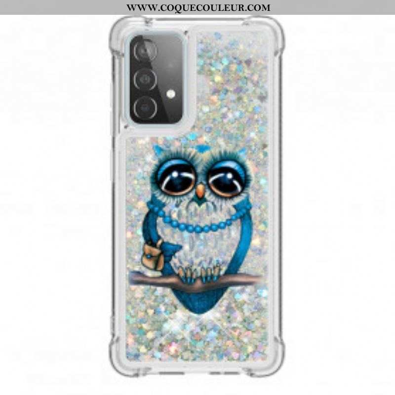 Coque Samsung Galaxy A52 4G / A52 5G / A52s 5G Miss Hibou Paillettes