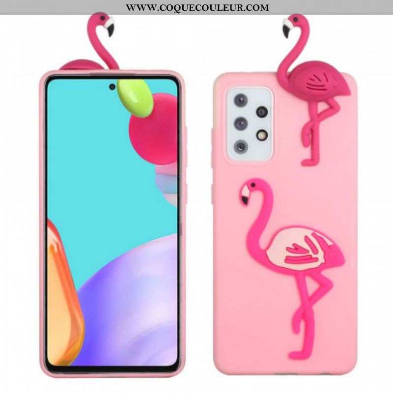 Coque Samsung Galaxy A53 5G Flamant Rose 3D