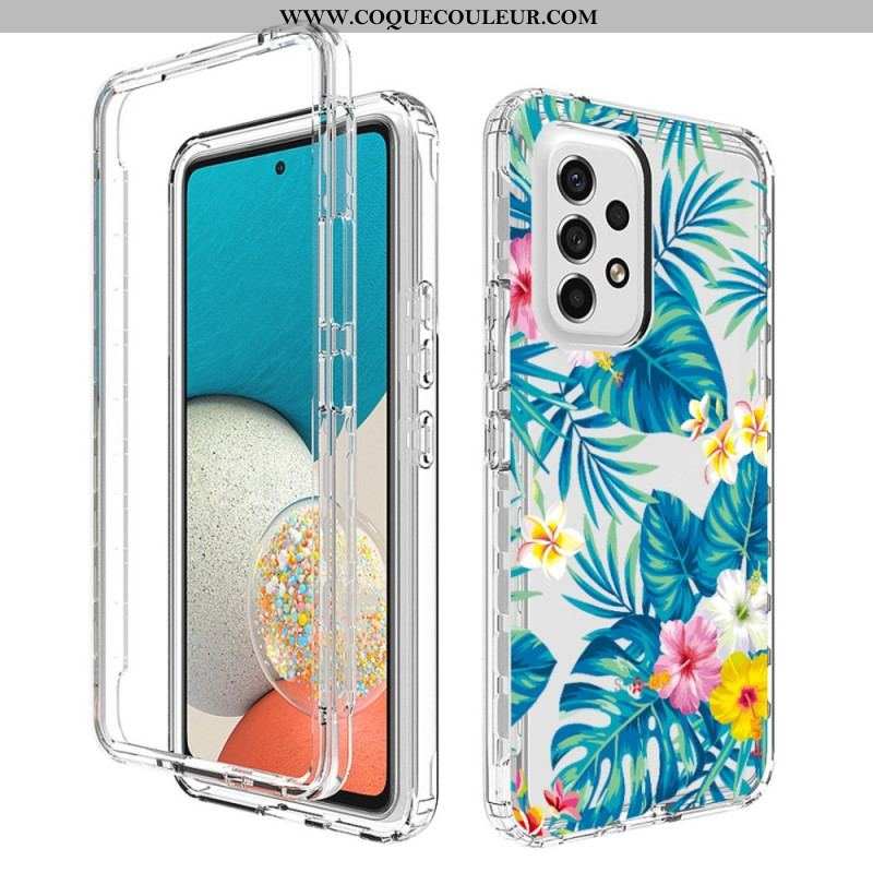 Coque Samsung Galaxy A53 5G Transparente Fleurs