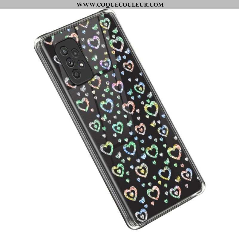 Coque Samsung Galaxy A53 5G Transparente Étoiles / Coeurs