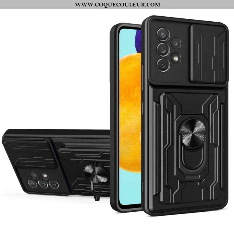 Coque Samsung Galaxy A53 5G Porte-Carte et Protège-Lentilles Design