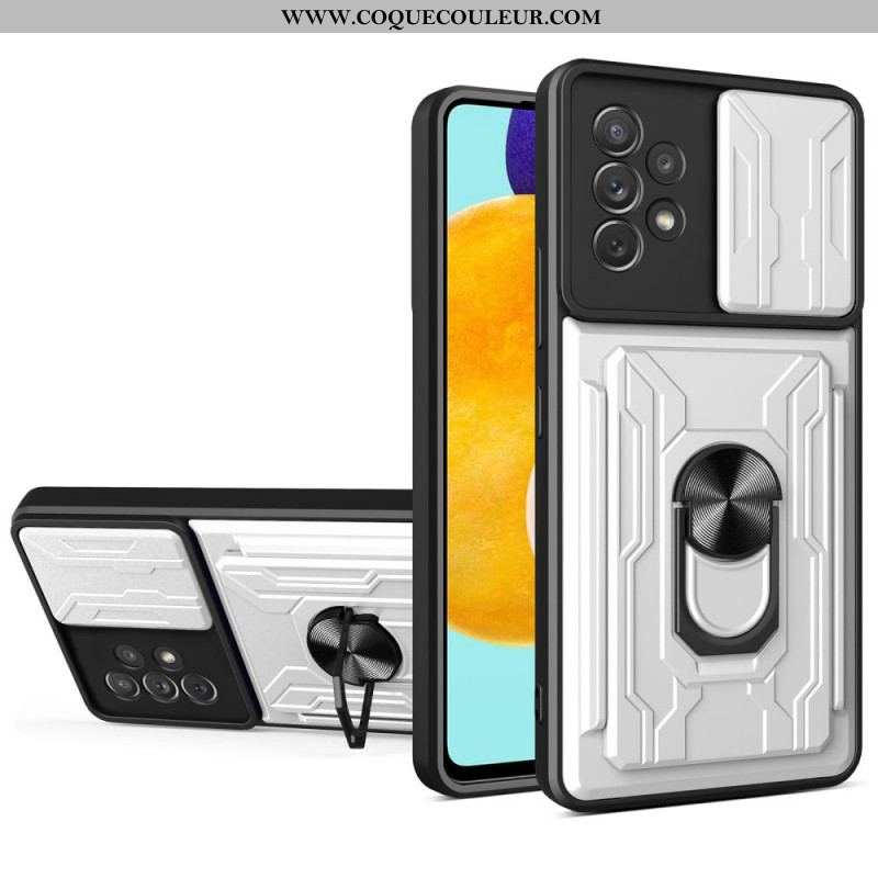 Coque Samsung Galaxy A53 5G Porte-Carte et Protège-Lentilles Design