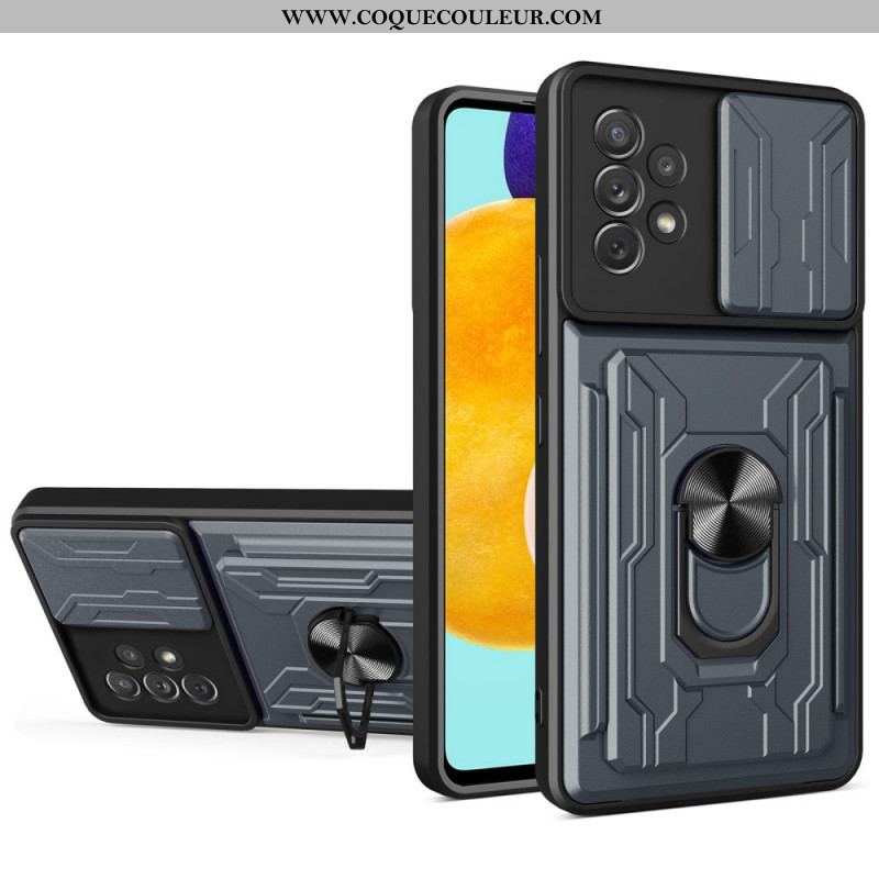 Coque Samsung Galaxy A53 5G Porte-Carte et Protège-Lentilles Design