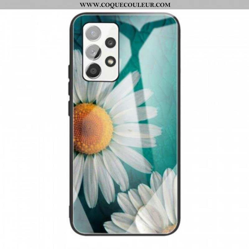 Coque Samsung Galaxy A53 5G Verre Trempé Marguerite