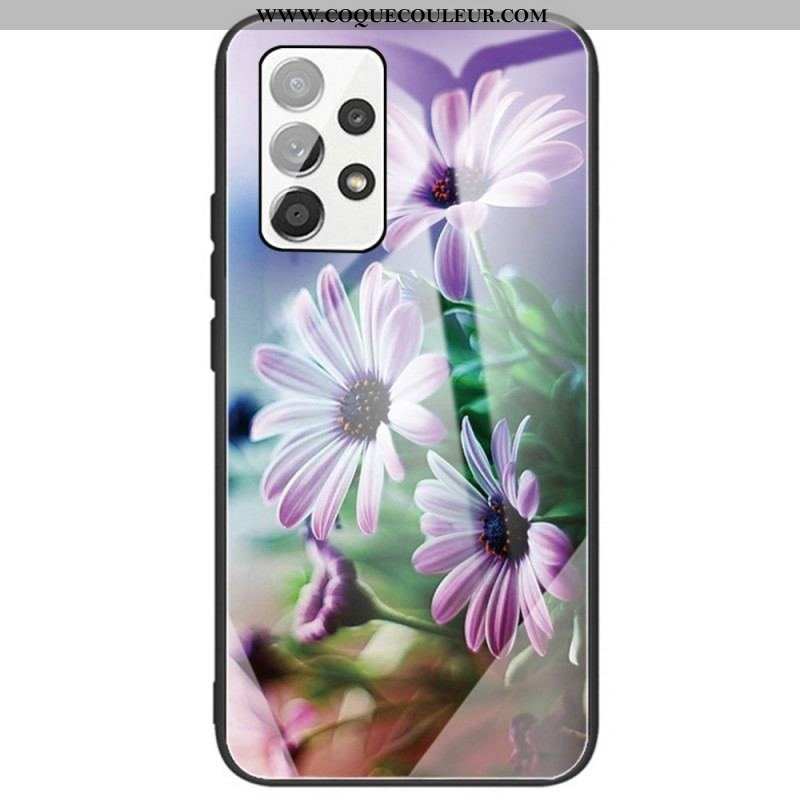 Coque Samsung Galaxy A53 5G Verre Trempé Fleurs