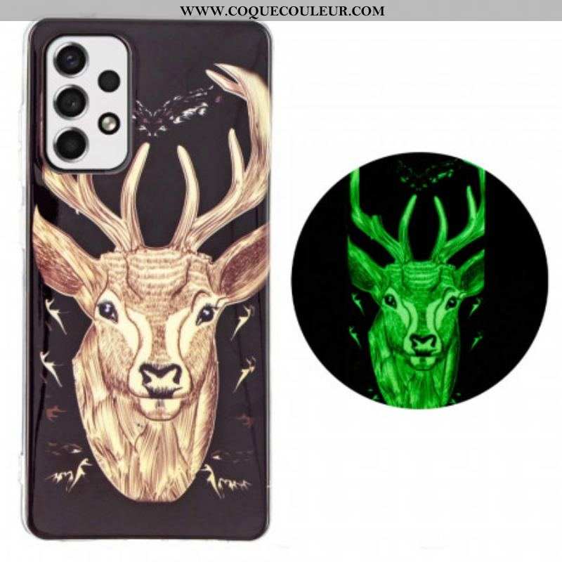 Coque Samsung Galaxy A53 5G Cerf Majestueux Fluorescente