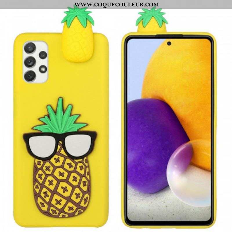 Coque Samsung Galaxy A53 5G Ananas Lunettes 3D