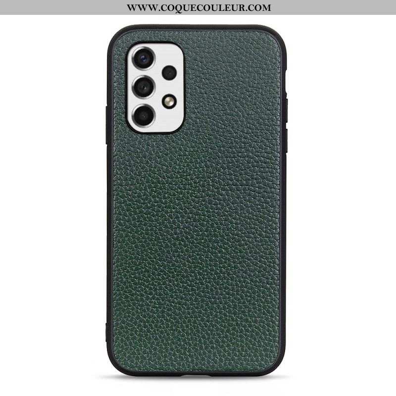 Coque Samsung Galaxy A53 5G Cuir Litchi Véritable