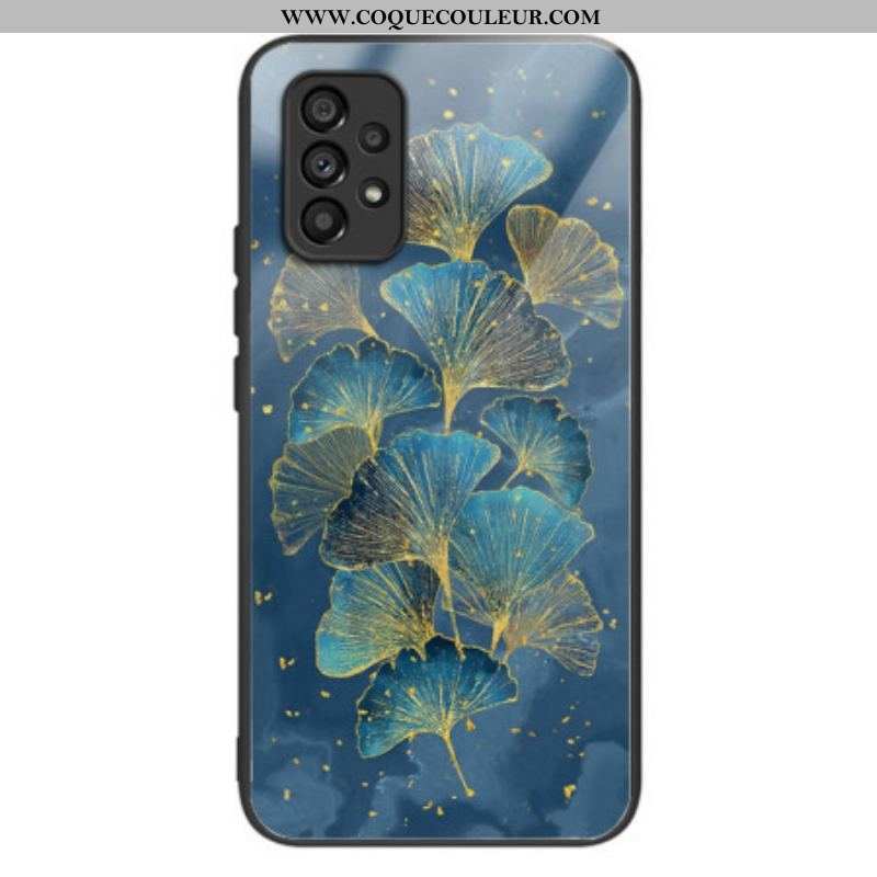 Coque Samsung Galaxy A53 5G Verre Trempé Feuilles Ginkgo