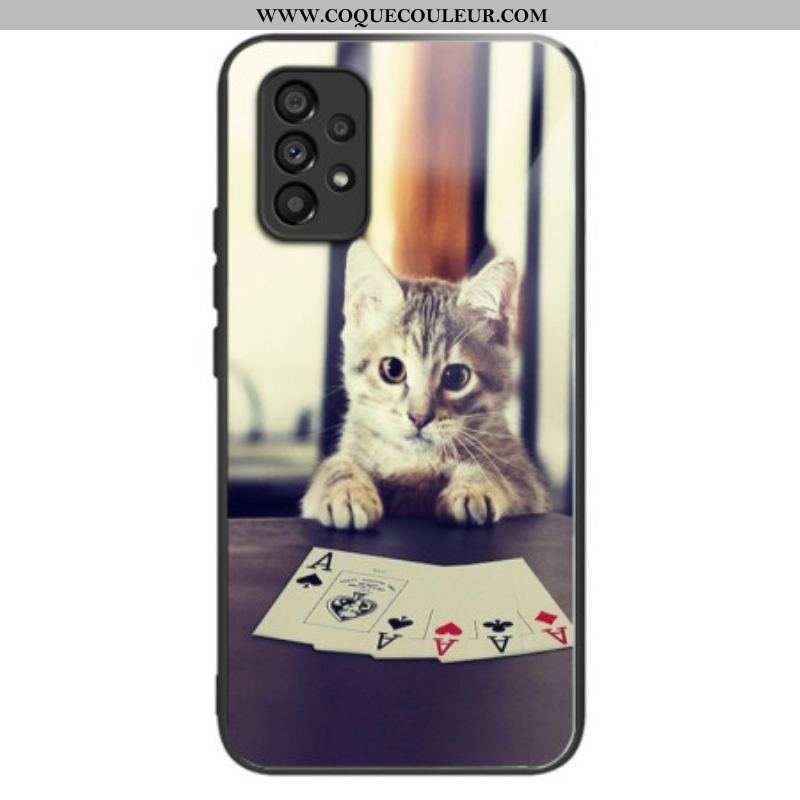 Coque Samsung Galaxy A53 5G Verre Trempé Chat Poker