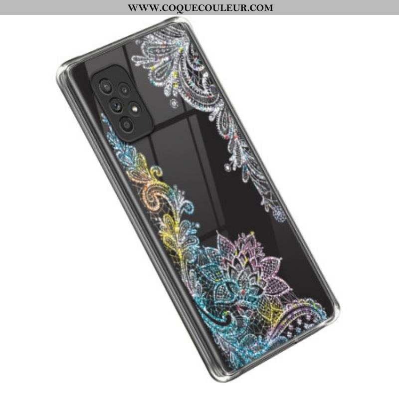 Coque Samsung Galaxy A53 5G Transparente Dentelle Mandala