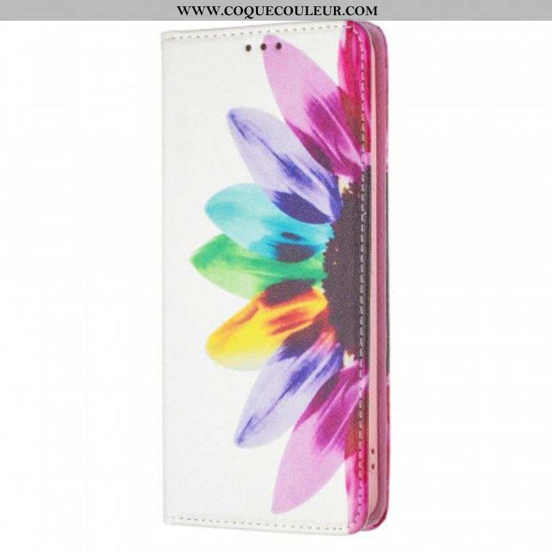Flip Cover Samsung Galaxy A53 5G Fleur Aquarelle