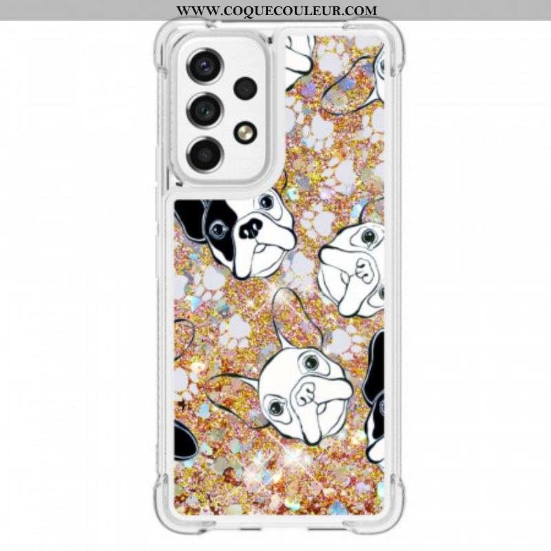 Coque Samsung Galaxy A53 5G Mr Chien Paillettes