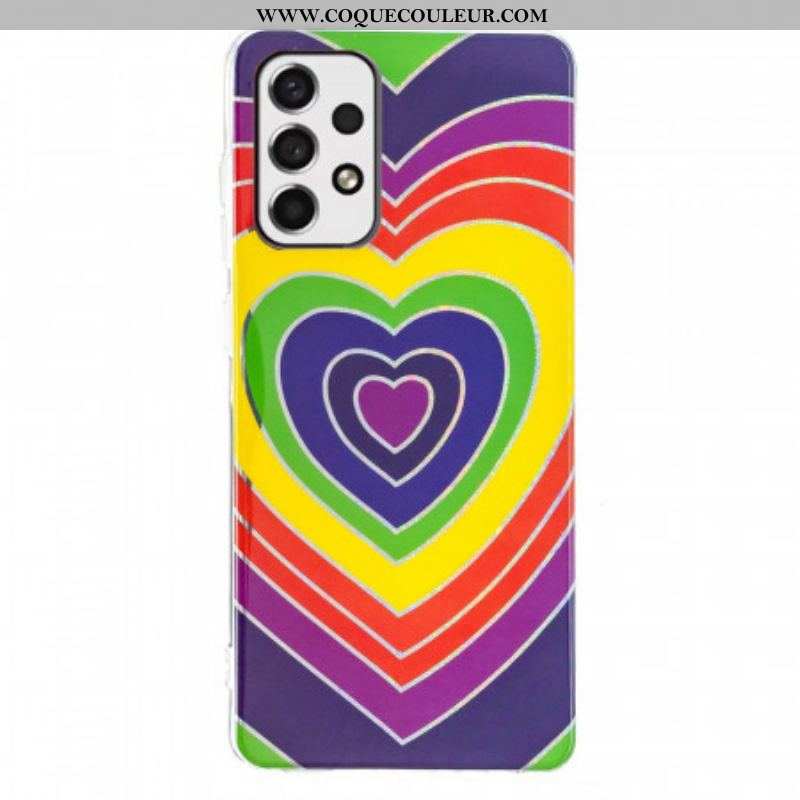 Coque Samsung Galaxy A53 5G Coeur Psychédélique