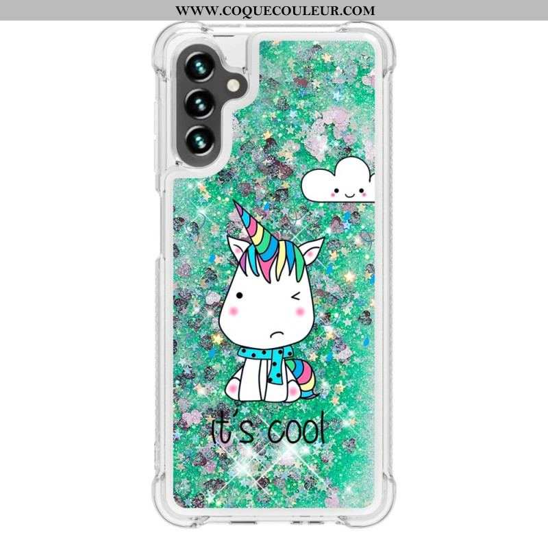 Coque Samsung Galaxy A54 5G Licornes à Paillettes