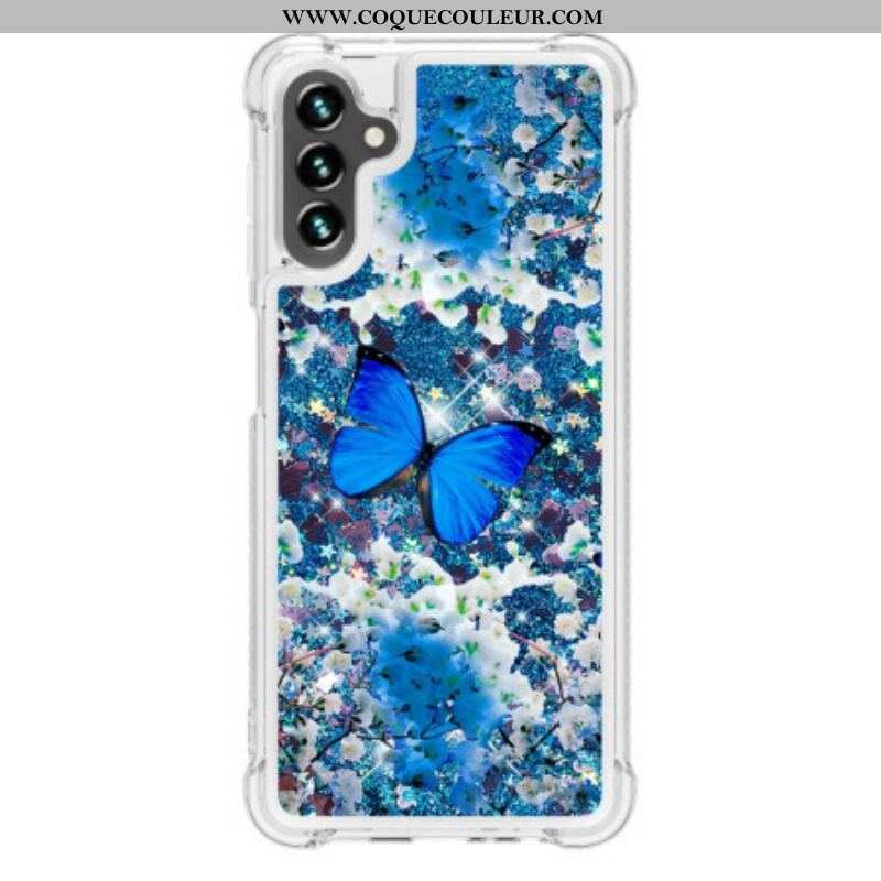 Coque Samsung Galaxy A54 5G Paillettes Papillons