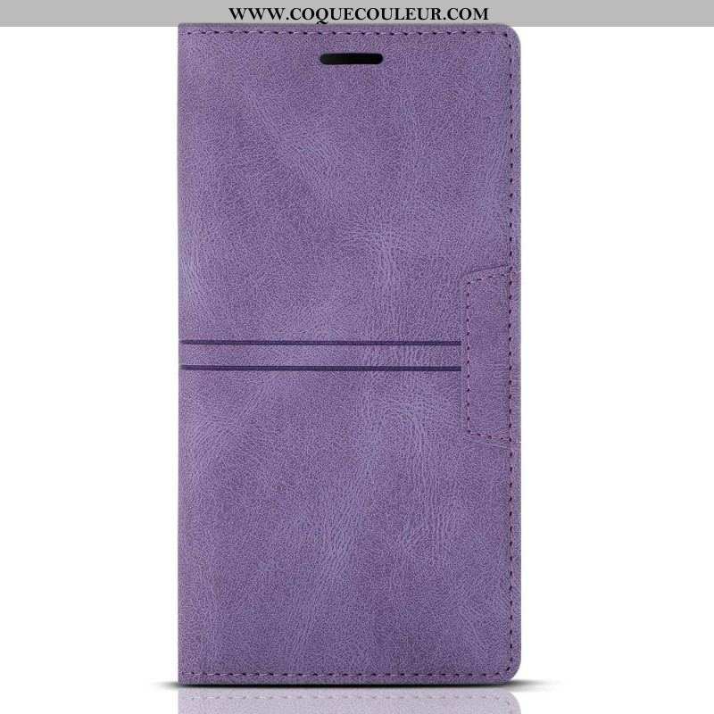 Flip Cover Samsung Galaxy A54 5G Style Cuir Couture