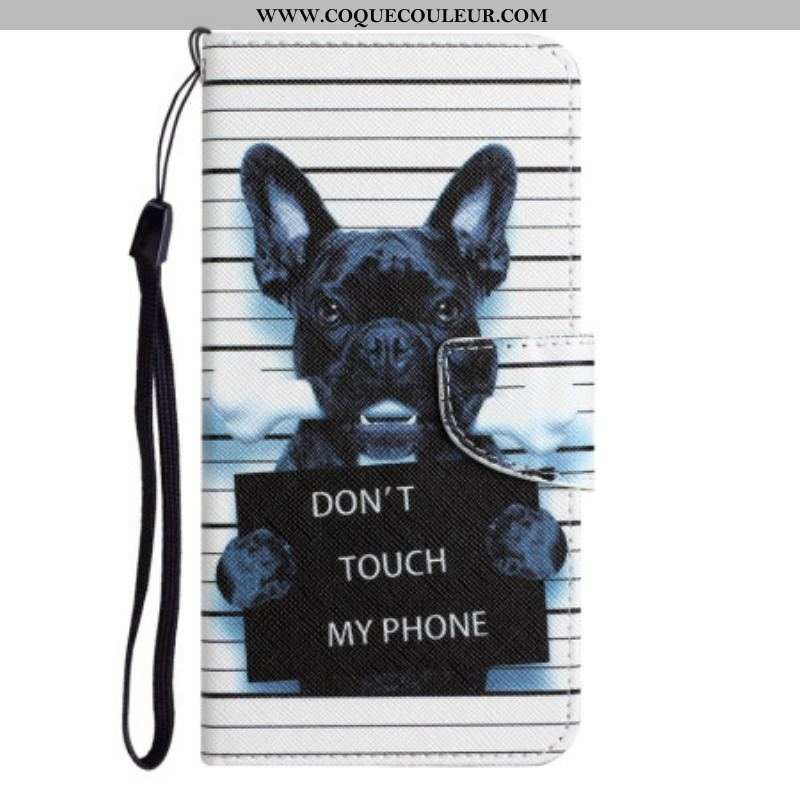 Housse Samsung Galaxy A54 5G Dog Don't Touch à Lanière