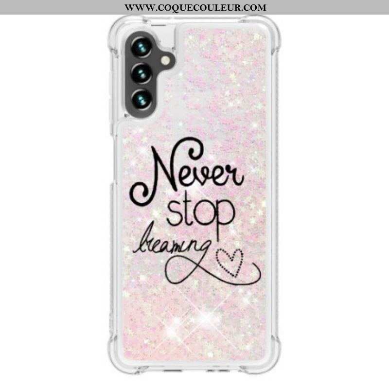 Coque Samsung Galaxy A54 5G Paillettes Never Stop