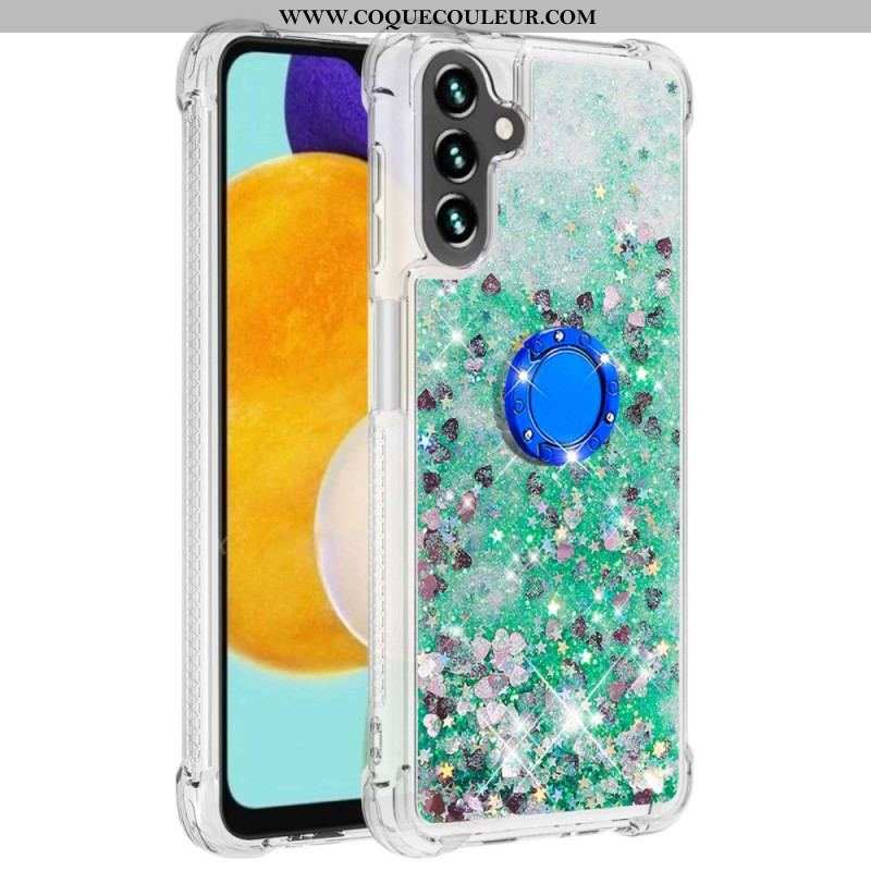 Coque Samsung Galaxy A54 5G Paillettes avec Anneau-Support