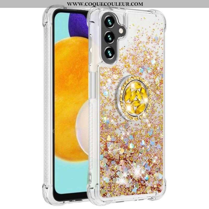 Coque Samsung Galaxy A54 5G Paillettes avec Anneau-Support