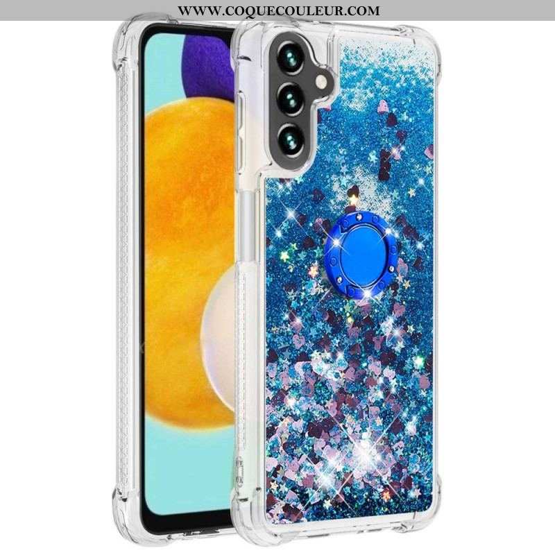 Coque Samsung Galaxy A54 5G Paillettes avec Anneau-Support