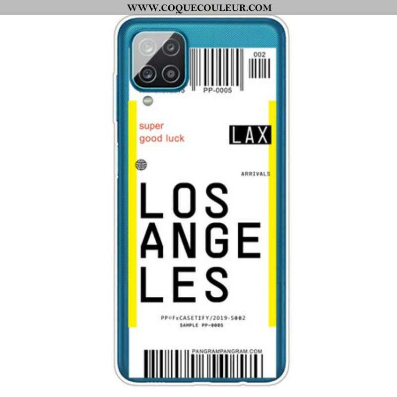 Coque Samsung Galaxy A12 / M12 Boarding Pass to Los Angeles
