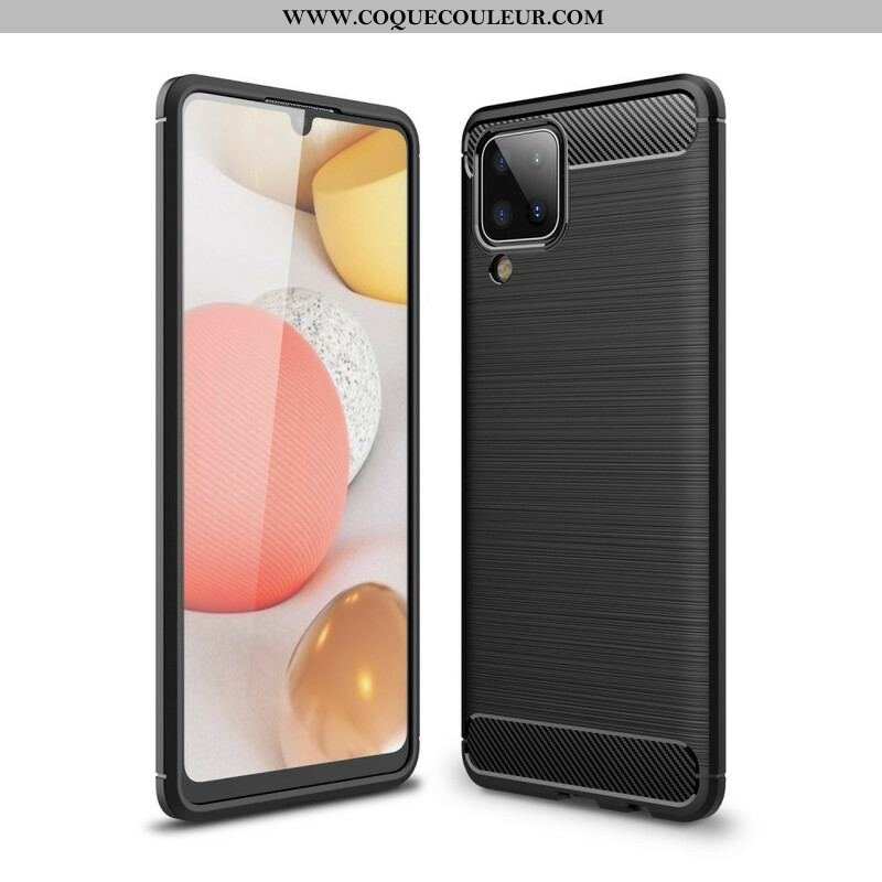 Coque Samsung Galaxy A12 / M12 Fibre Carbone Brossée