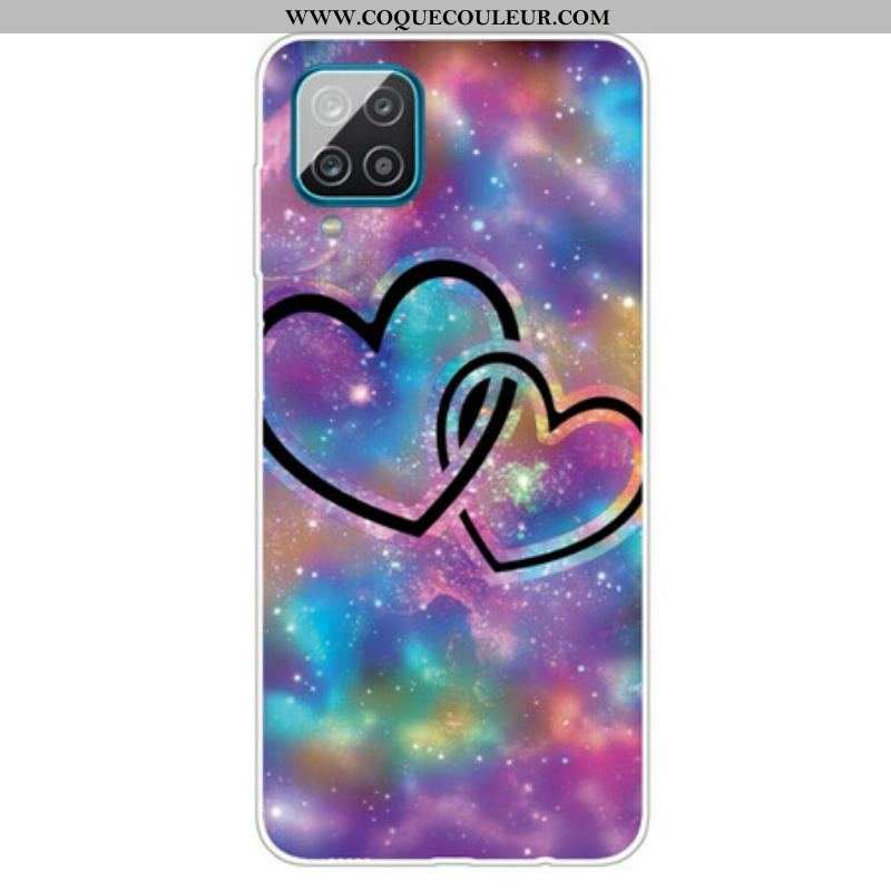 Coque Samsung Galaxy A12 / M12 Coeurs Enchaînés