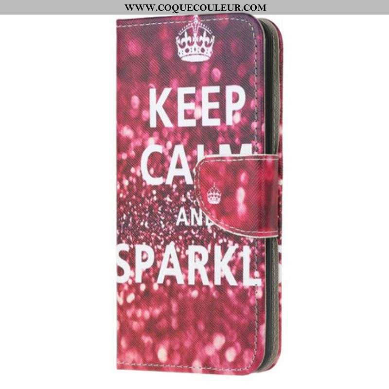 Housse Samsung Galaxy A12 / M12 Keep Calm and Sparkle