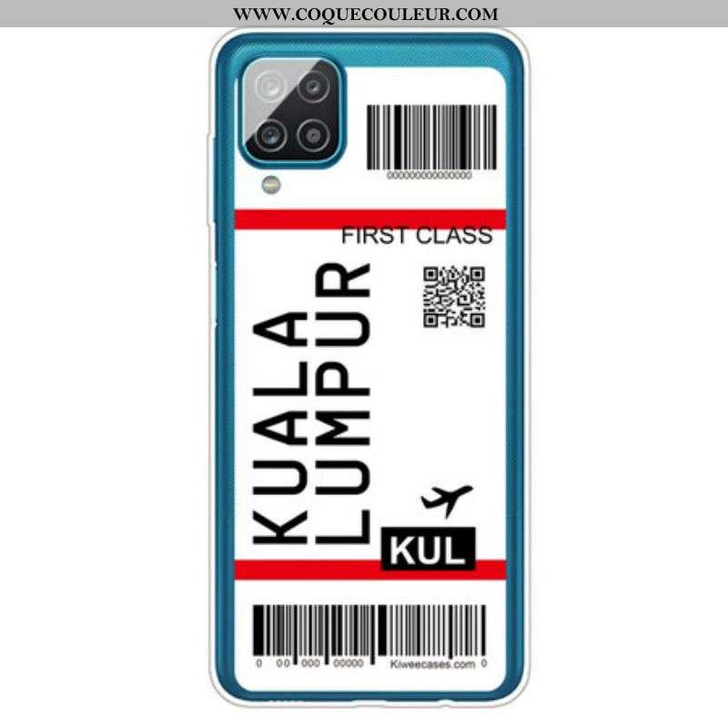 Coque Samsung Galaxy A12 / M12 Boarding Pass to Kuala Lumpur